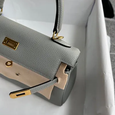 KELLY 25 TOGO LEATHER VERT AMANDE WITH GOLD HARDWARE (GHW) - 8
