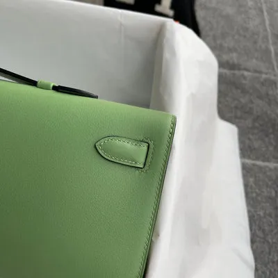 KELLY CUT SWIFT LEATHER VERT CRIQUET WITH PALLADIUM HARDWARE (PHW) - 6