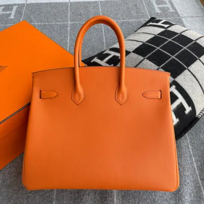 BIRKIN 35 EPSOM LEATHER ORANGE WITH GOLD HARDWARE (GHW)