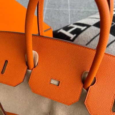 BIRKIN 35 EPSOM LEATHER ORANGE WITH GOLD HARDWARE (GHW) - 4