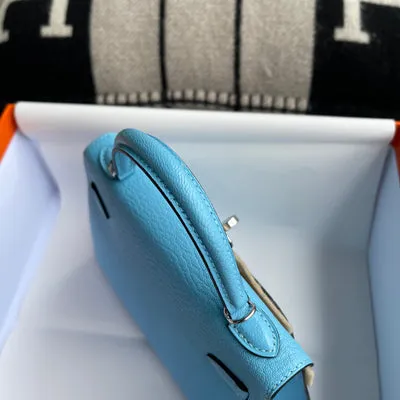 MINI KELLY II (20) CHEVRE LEATHER BLEU DU NORD WITH PALLADIUM HARDWARE (PHW) - 5
