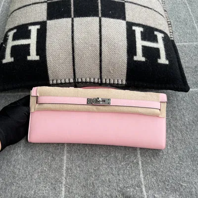 KELLY CUT SWIFT LEATHER ROSE SAKURA WITH PALLADIUM HARDWARE (PHW)