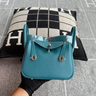 MINI LINDY 20 CLEMENCE LEATHER VERT BOSPHORE WITH PALLADIUM HARDWARE (PHW) - 1