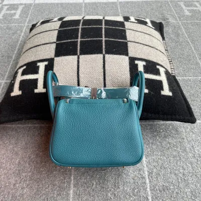 MINI LINDY 20 CLEMENCE LEATHER VERT BOSPHORE WITH PALLADIUM HARDWARE (PHW) - 2
