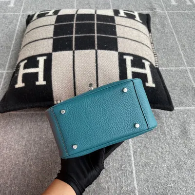 MINI LINDY 20 CLEMENCE LEATHER VERT BOSPHORE WITH PALLADIUM HARDWARE (PHW) - 7