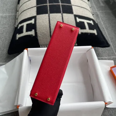 MINI KELLY II (20) EPSOM LEATHER ROUGE CASAQUE WITH GOLD HARDWARE (GHW) - 7