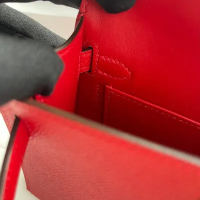 MINI KELLY II (20) EPSOM LEATHER ROUGE CASAQUE WITH GOLD HARDWARE (GHW) - 4