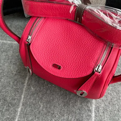 MINI LINDY 20 CLEMENCE LEATHER ROSE EXTREME WITH PALLADIUM HARDWARE (PHW) - 4
