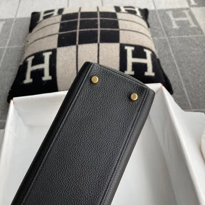 KELLY 25 TOGO LEATHER NOIR (BLACK) WITH GOLD HARDWARE (GHW) - 8