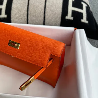 KELLY DANSE EVERCOLOR LEATHER ORANGE POPPY WITH GOLD HARDWARE (GHW) - 6