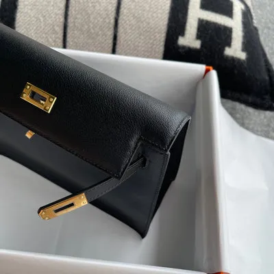 KELLY DANSE SWIFT LEATHER NOIR (BLACK) WITH GOLD HARDWARE (GHW) - 3