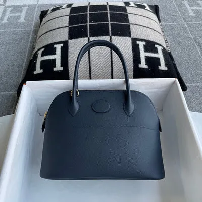 BOLIDE 27 EPSOM LEATHER BLEU NUIT WITH GOLD HARDWARE (GHW) - 1