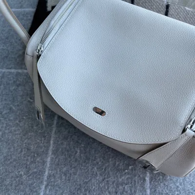 LINDY 26 CLEMENCE LEATHER PEARL GREY WITH PALLADIUM HARDWARE (PHW) - 6