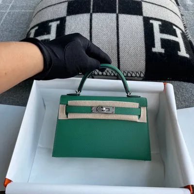 MINI KELLY II (20) EPSOM LEATHER VERT VERTIGO WITH PALLADIUM HARDWARE (PHW) - 2