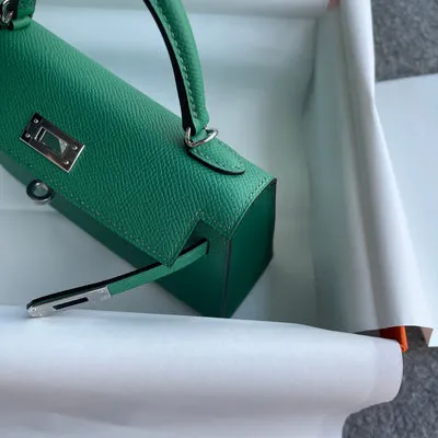 MINI KELLY II (20) EPSOM LEATHER VERT VERTIGO WITH PALLADIUM HARDWARE (PHW) - 4