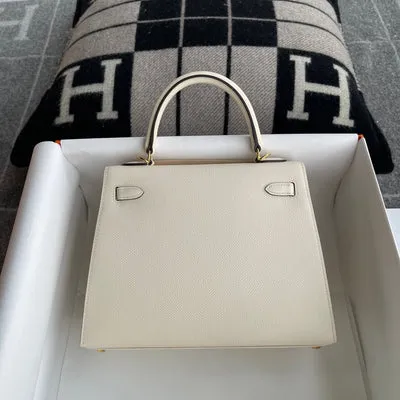 KELLY 25 EPSOM LEATHER NATA WITH GOLD HARDWARE (GHW) - 3
