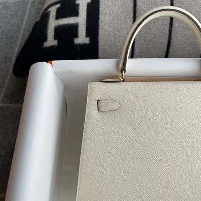 KELLY 25 EPSOM LEATHER NATA WITH GOLD HARDWARE (GHW) - 5