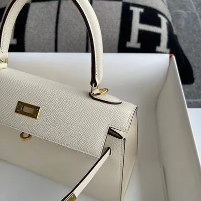 KELLY 25 EPSOM LEATHER NATA WITH GOLD HARDWARE (GHW) - 7