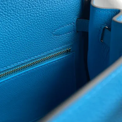 KELLY 25 TOGO LEATHER BLEU ZANZIBAR WITH GOLD HARDWARE (GHW) - 7