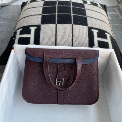 HALZAN 25 CLEMENCE LEATHER ROUGE SELLIER WITH PALLADIUM HARDWARE (PHW)