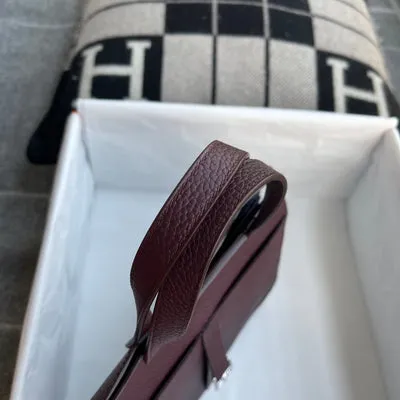 HALZAN 25 CLEMENCE LEATHER ROUGE SELLIER WITH PALLADIUM HARDWARE (PHW) - 7