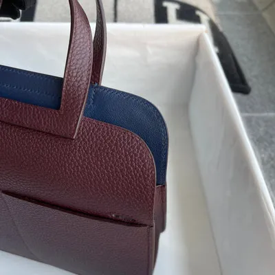 HALZAN 25 CLEMENCE LEATHER ROUGE SELLIER WITH PALLADIUM HARDWARE (PHW) - 6