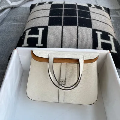 HALZAN 25 CLEMENCE LEATHER NATA & BISCUIT WITH PALLADIUM HARDWARE (PHW)