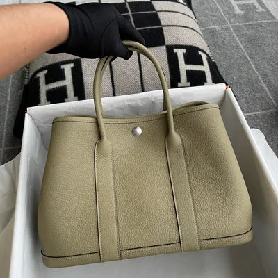 GARDEN PARTY 30 NEGONDA LEATHER GRIS TOURTERELLE WITH PALLADIUM HARDWARE (PHW) - 3