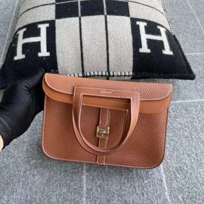 HALZAN 25 CLEMENCE LEATHER GOLD WITH GOLD HARDWARE (GHW)