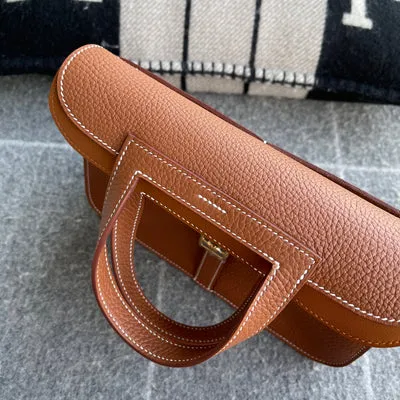 HALZAN 25 CLEMENCE LEATHER GOLD WITH GOLD HARDWARE (GHW) - 6