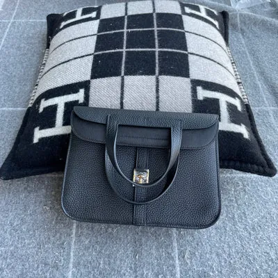 HALZAN 25 CLEMENCE LEATHER NOIR (BLACK) WITH PALLADIUM HARDWARE (PHW)