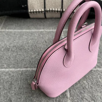 MINI BOLIDE CHEVRE LEATHER MAUVE SYLVESTRE WITH PALLADIUM HARDWARE (PHW) - 3