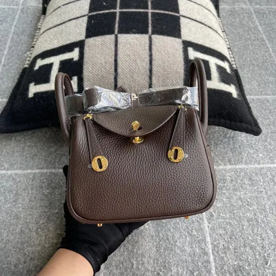 MINI LINDY 20 CLEMENCE LEATHER ROUGE SELLIER WITH GOLD HARDWARE (GHW) - 3