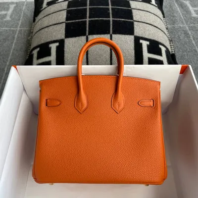 BIRKIN 25 TOGO LEATHER ORANGE WITH GOLD HARDWARE (GHW) - 3