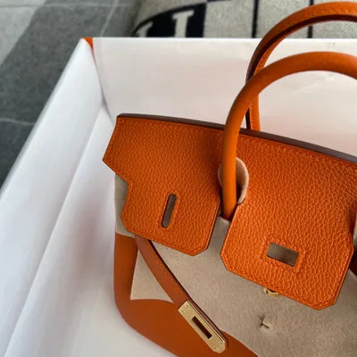 BIRKIN 25 TOGO LEATHER ORANGE WITH GOLD HARDWARE (GHW) - 6