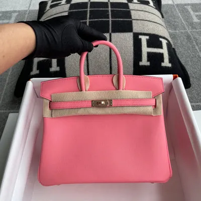BIRKIN 25 SWIFT LEATHER ROSE D'ETE WITH ROSE GOLD HARDWARE (RGHW) - 2