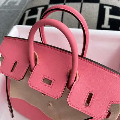BIRKIN 25 SWIFT LEATHER ROSE D'ETE WITH ROSE GOLD HARDWARE (RGHW) - 4