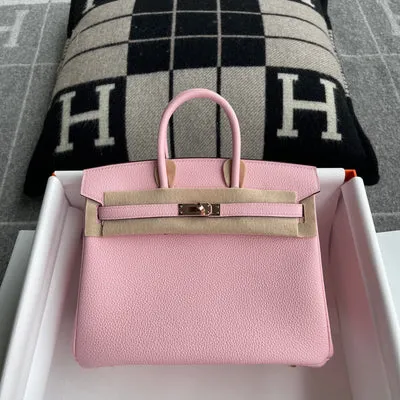 BIRKIN 25 TOGO LEATHER ROSE SAKURA WITH ROSE GOLD HARDWARE (RGHW) - 1