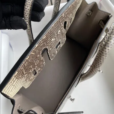 BIRKIN 25 LIZARD LEATHER OMBRE WITH PALLADIUM HARDWARE (PHW) - 5