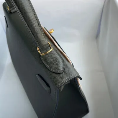 KELLY 28 EPSOM LEATHER VERT DE GRIS WITH GOLD HARDWARE (GHW) - 7