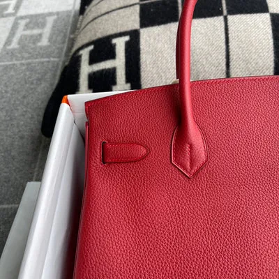 BIRKIN 30 TOGO LEATHER ROUGE CASAQUE WITH GOLD HARDWARE (GHW) - 6