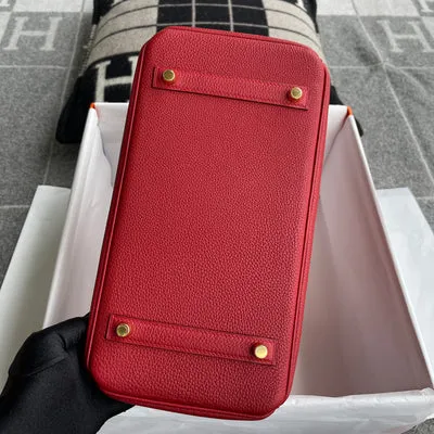 BIRKIN 30 TOGO LEATHER ROUGE CASAQUE WITH GOLD HARDWARE (GHW) - 8