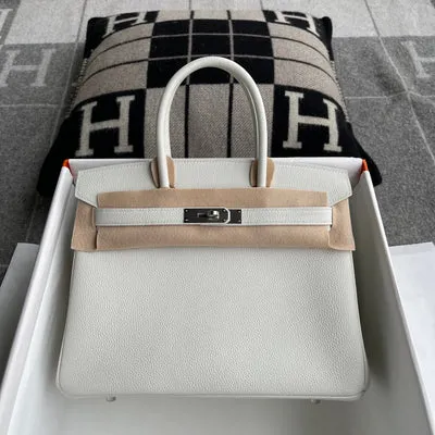 BIRKIN 30 TOGO LEATHER BLANC WITH PALLADIUM HARDWARE (PHW) - 1