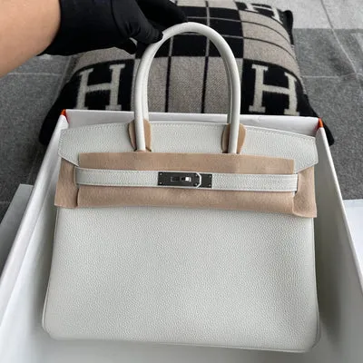 BIRKIN 30 TOGO LEATHER BLANC WITH PALLADIUM HARDWARE (PHW) - 2
