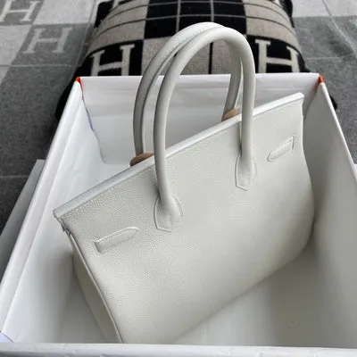 BIRKIN 30 TOGO LEATHER BLANC WITH PALLADIUM HARDWARE (PHW) - 3
