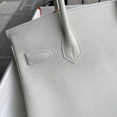 BIRKIN 30 TOGO LEATHER BLANC WITH PALLADIUM HARDWARE (PHW) - 7