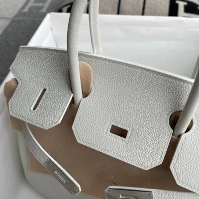 BIRKIN 30 TOGO LEATHER BLANC WITH PALLADIUM HARDWARE (PHW) - 5
