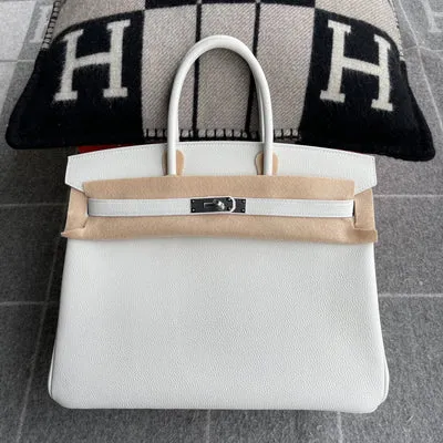 BIRKIN 35 TOGO LEATHER BLANC WITH PALLADIUM HARDWARE (PHW)