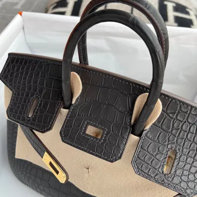 BIRKIN 25 MATTE MISSISSIPPIENSIS ALLIGATOR LEATHER NOIR (BLACK) WITH GOLD HARDWARE (GHW) - 4
