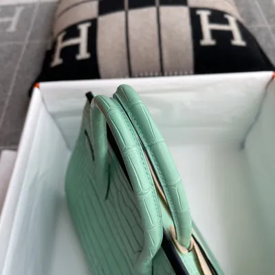 BIRKIN 30 MATTE MISSISSIPPIENSIS ALLIGATOR LEATHER VERT D'EAU WITH PALLADIUM HARDWARE (PHW) - 8